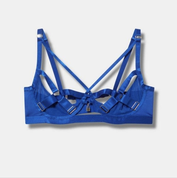 SOLD NEW Matching Set Torrid Curve Lingerie Open Cup Harness Bra & Panty Caged - Picture 2 of 8